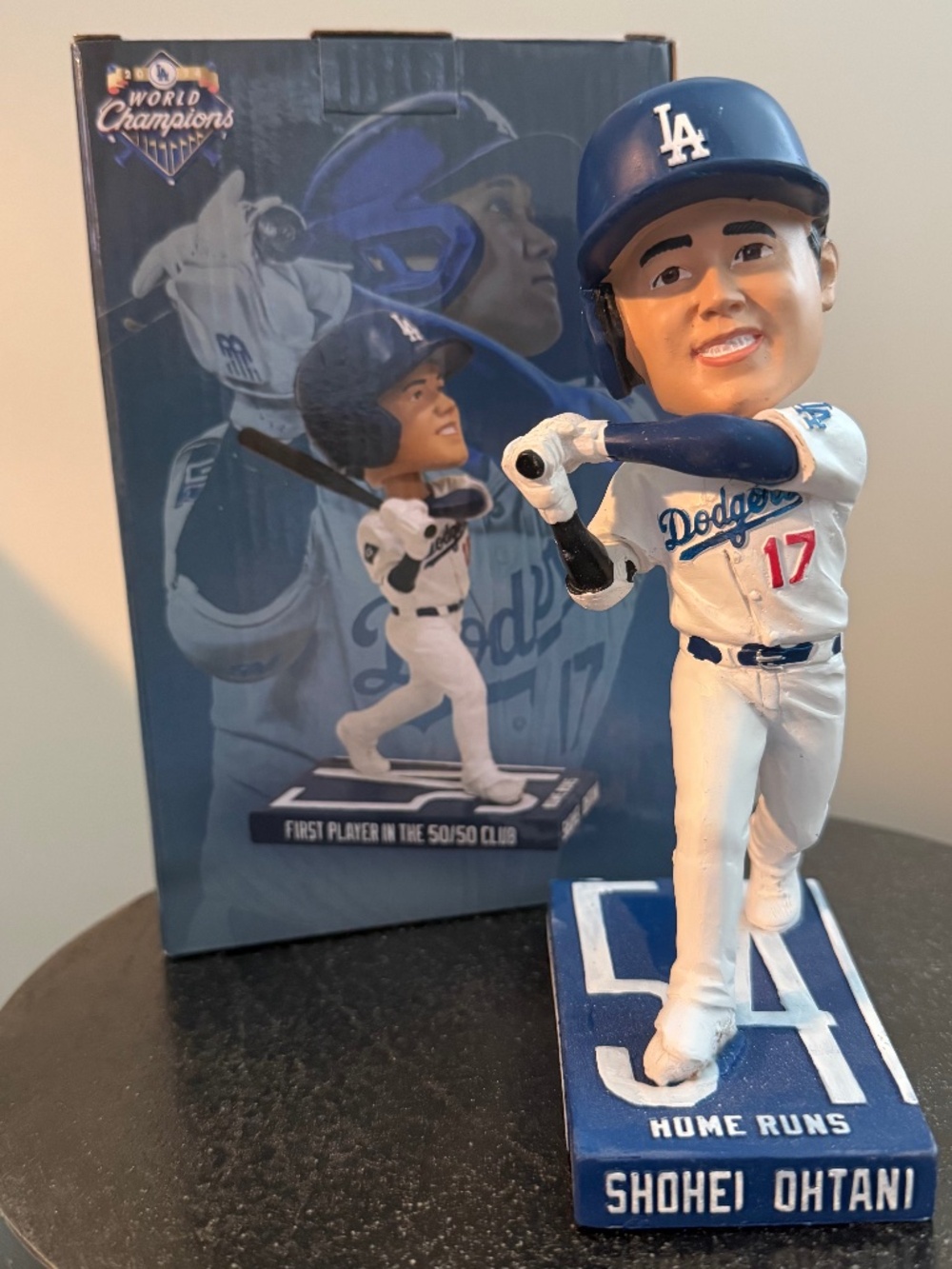 Shohei Ohtani Dodgers 50/50 Club Bobblehead SGA 2024 World Champions